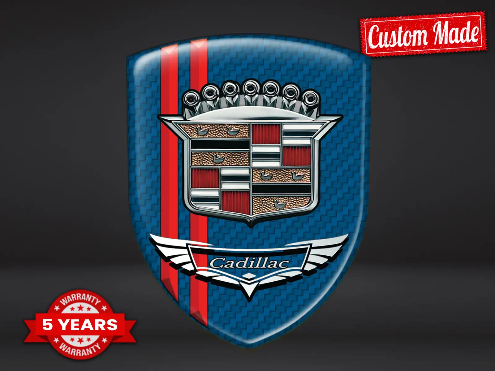Cadillac Sticker Bombé Course Logo Sport Premium